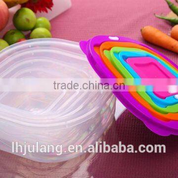 BPA-Free Stackable Plastic Food Storage Container Set With Lid/5pcs Plastic Food Storage Container Set photo-2
