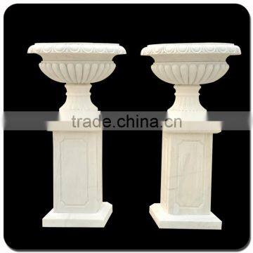 Exterior flower pots natural stone flowerpot for garden