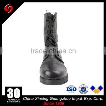 Factory Price ODM Avaliable Black Grain Leather Military Boots photo-2