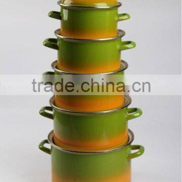 Nice Enamel Casserole With Normal and Hollow Handle