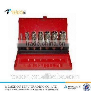 6PCS 12-60mm HSS Annular Cutter Set With Iron Box For Metal Drilling