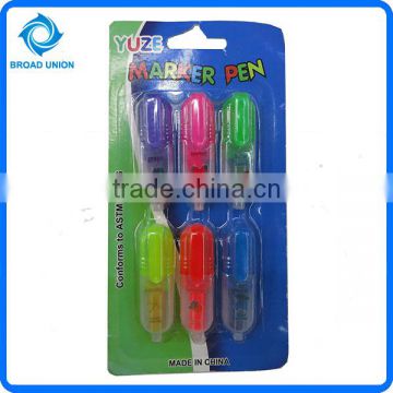 Hot Sale 6PCS Mini Pen With Highlighte