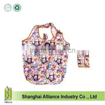 Eco friendly cute cartoon recycled foldable shopping tote bags