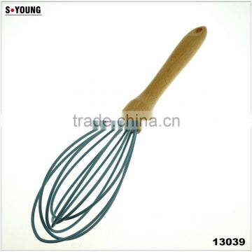 13039 Silicone Whisk with wooden handle