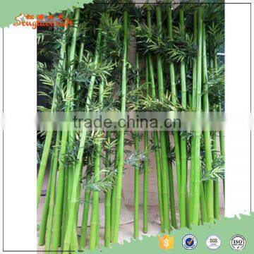 High Quality 6cm Outdoor New Green Chinese Plastic Leave Artificial Bamboo Poles Plants photo-2