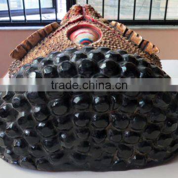 Hand Crafted Wooden Mask of Demon Wall Hanging Made In Nepal photo-4