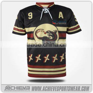 Cheap korea 100% polyester ice hockey jerseys