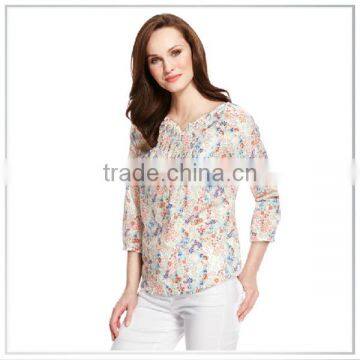Customized 2014 Top Quality New Design Digital Printing Silk Chiffon Dresses