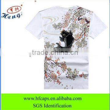 Fashion cotton customize sublimation t shirts design