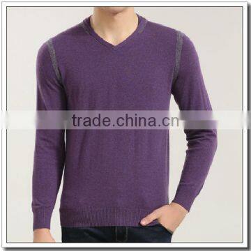 100% Cashmere men's V-neck pullover