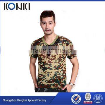 Short Sleeve Camouflage t Shirt 100% Cotton t Shirt for Men photo-3