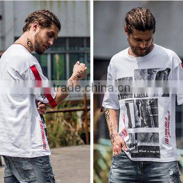 OEM Fashion Men Short Sleeve 200g 100% Cotton Round Neck Breathable Screen Print Custom Tshirt photo-6