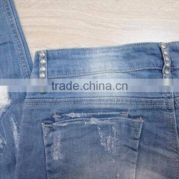 GZY Slim and Springy Women Ripped Mixed Jeans Wholesale Stock Export China 2017 Factory African Model photo-5