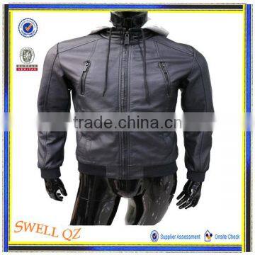 2016 Top Fashion Italian Jacket Mens Leather Blazer photo-4