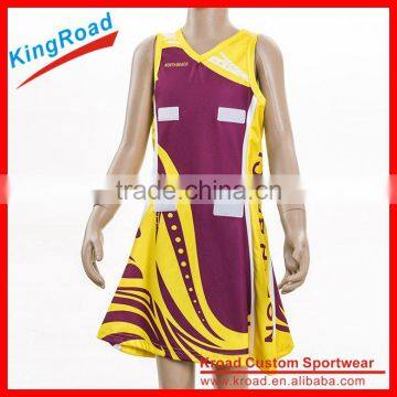 Pro team custom netball jersey custom sublimation basketball jersey netball dresses