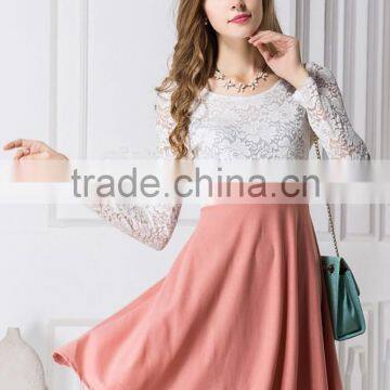 Latest Hot Sell Casual Fashion Mature Lace Style Clothing Wholesale Ladies Women Fashion Dresses photo-3