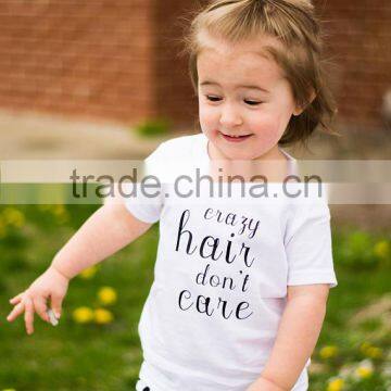 Cheap Latest Design Wholesale Fashion Baby Clothes Short Sleeve White Cotton Custom Print T-shirt photo-2