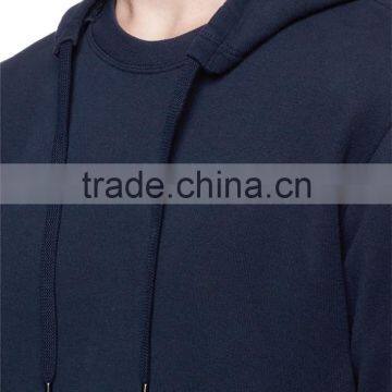 Neck Blank Hoodie Elbow Leather no Drawstring Leather Sleeve Sweatshirt photo-2