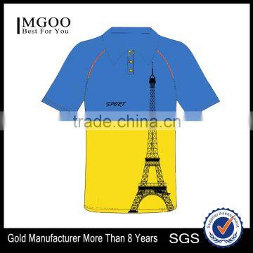2016 MGOO Cheap Price 100% Polyester Pritned Shirt Customized Dri Fit Shirt No Brand Polo Shirt Wholesale photo-4