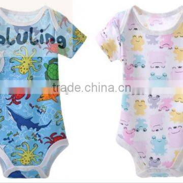 Wholesale boys and girls beach printing rompers baby romper camouflage Bodysuits