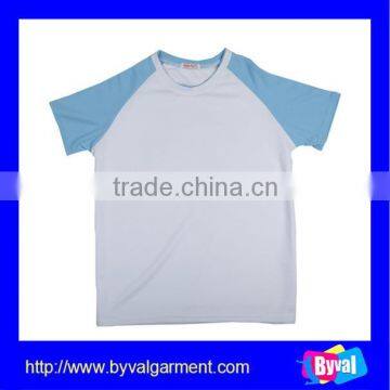 China Cotton Plain Kids T-shirts Super Quality Cheap Color Combination Tshirt for Children photo-2