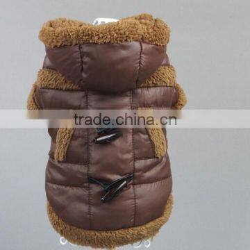 2015 wholesale latest fleece hooded dog coats and jackets