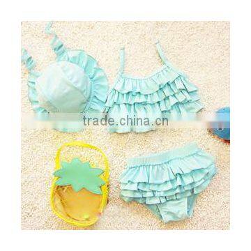 Romantic Purple Swimsuit Two Piece Set Ruffled Bikini Summer Beach Wear photo-2