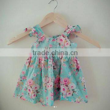 Newest Baby Frock Design Pictures Floral Patterns Dress Girls Cotton Backless Party Dresses Wear photo-3