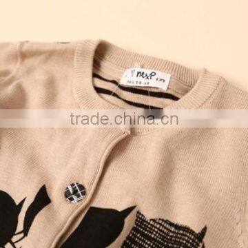 Kids Sweater Lovely Cats Designs for Baby Girls Knitwear Cardigan photo-3