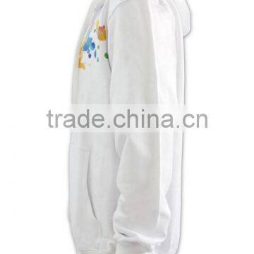 Trade Assurance BSCI Customized Design 2016 Embroidery/screenprint Wholesale White Hoodie photo-3