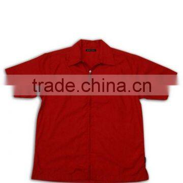 100% Cotton Design China Made Short Sleeve Red Mens Lightweight Cotton Shirts photo-4