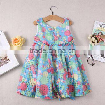 Summer Hot Sale Polka Dots Sleeveless Children Girl Princess Dress photo-2