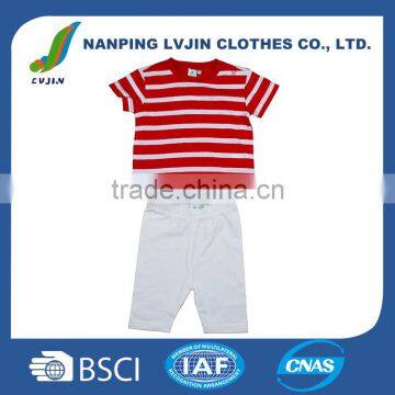 2016 Top quality infant&toddler baby kids clothing set with baby boys t-shirt plain pant