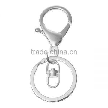 Wholesale Silver Plated Lobster Clasp Findings Simple Metal Key Chain Rings photo-3