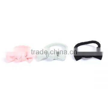 China Cheap Wholesale Bowknot Green Fabric Hair Ties photo-3