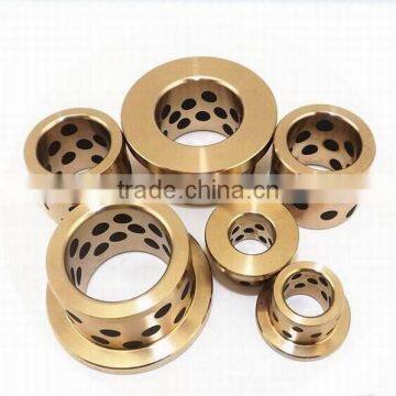 Flanged Graphite self lubricating bronze bush bearing