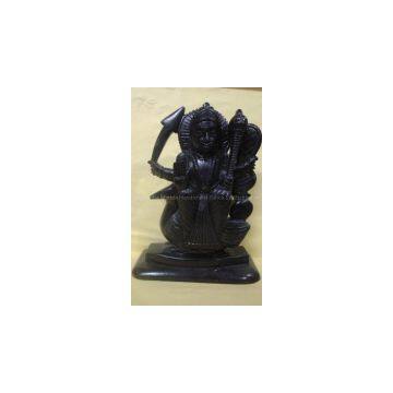 Designed Black Marble Bhairo Baba Statue HANDMADE MARBLE HOME DECOR ART BEST GIFT photo-3