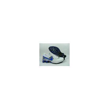 Nike oz breathability running shoes shox blue silver white for men