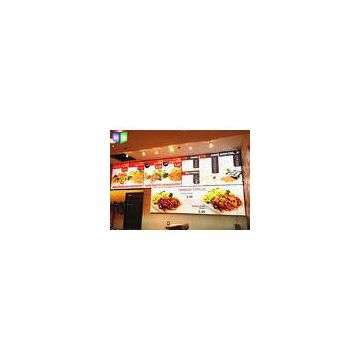 Restaurant Curved Menu Boxes Lighted Menu Board Environmental Protection