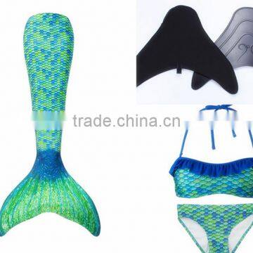 Kids Fancy Mermaid Swimsuit, Mermaid Tail With Monofin for Swimming photo-6