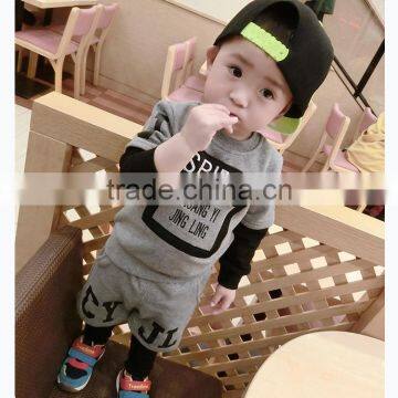 Wholesale kids clothes boy long sleeve cotton set baby boy clothes