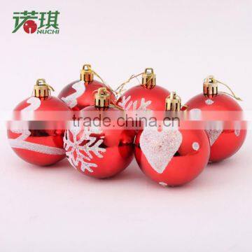 6/bag new 6cm mixed plating painted balls Christmas balls Christmas tree decoration ball ornaments light 80g