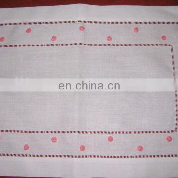 linen napkins with embroidery and ladder hemstitch