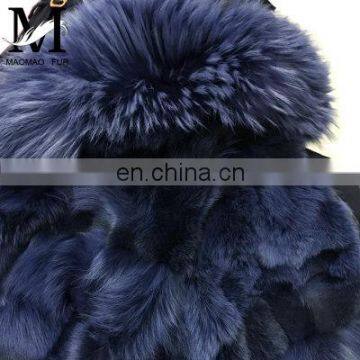 New Women Winter Coat Cheap Fox Fur Lining Long Jacket Real Raccoon Fur Hooded Winter Parka Coat photo-6