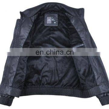 2017 Latest Fashion Mens Warm Cheap Leather Motorcycle Jacket photo-3