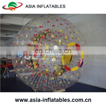 Shinning color dots human hamster ball inflatable zorbing ball for outdoor sport game foe sale