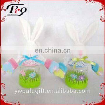 Easter supplies rabbit shaped plastic candy jar