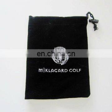 Promotional flocking mobile phone carry bag embroidery small bag