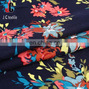 wholesale flower printed rayon jersey fabric custom printed for dress