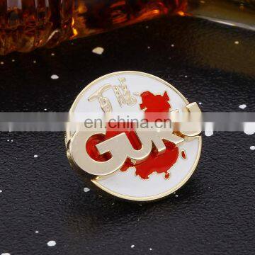 Custom round metal pin badges with logo